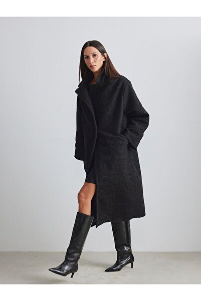 LC Waikiki Lcw Vision Jacket Collar Women's Stamp Coat