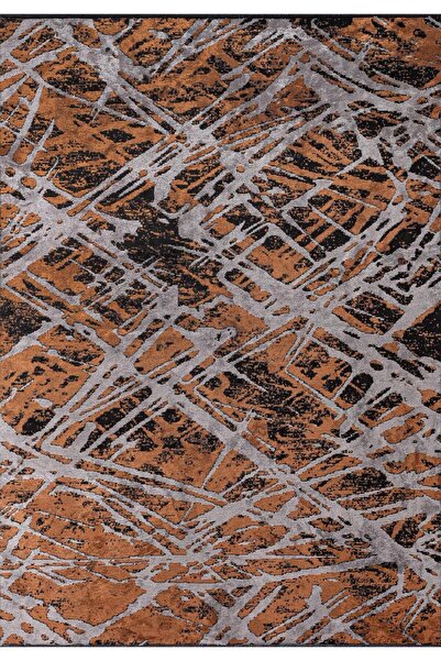 BM Home DUSSELDORF SİYAH - KİREMİT - AÇIK GRİ 200X300 CM HALI