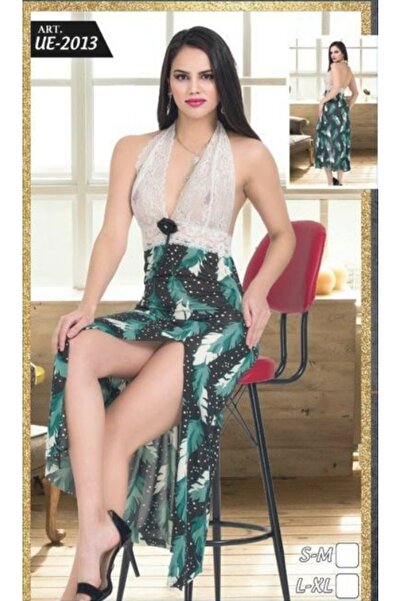 SİERNA Νυχτικό με δαντέλα με λουλουδάτο σχέδιο