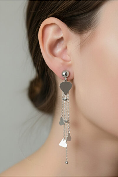 canlisepet Heart-Shaped Dangling Women's Chain Earrings