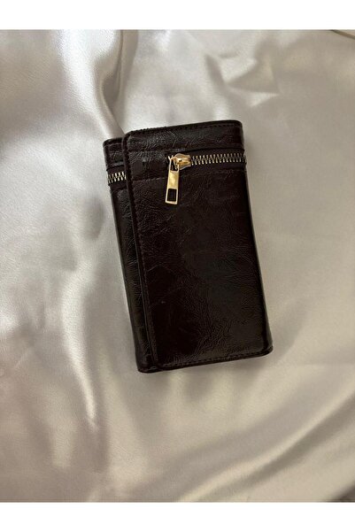 Süzer Deri Fermuar Detaylı Çok Bölmeli Cüzdan