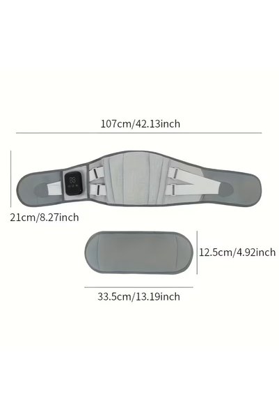 BGA Heated Waist Massage Belt Wireless with Lcd Screen Relaxing Waist Support Massage Corset