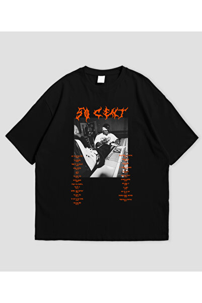 SVART WEAR 50 Cent cu imprimeu supradimensionat Unisex tricou