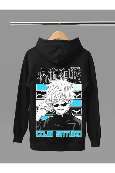 MAGORS سترة رياضية مطبوعة بتصميم جوجو ساتورو من أنمي جوجوتسو كايسن، مصنوعة من...