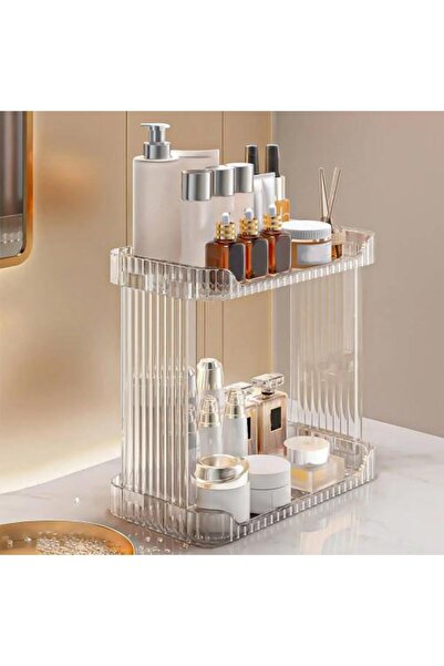 Meven Set Beauty حامل مكياج من طبقتين مصنوع من الأكريليك من الوسام - AL-9016