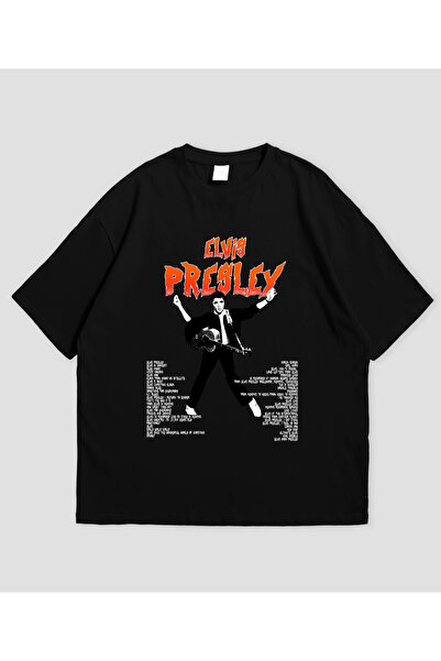 SVART WEAR Elvis Presley cu imprimeu supradimensionat Unisex tricou