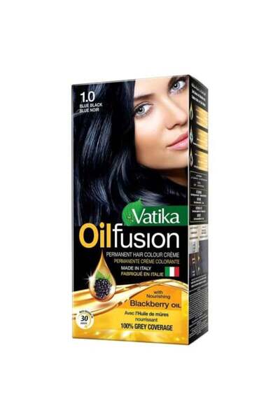 LUM BEAUTY كريم صبغة الشعر الدائمة فاتيكا أويل فيوجن 1.0 أزرق أسود - 100 مل