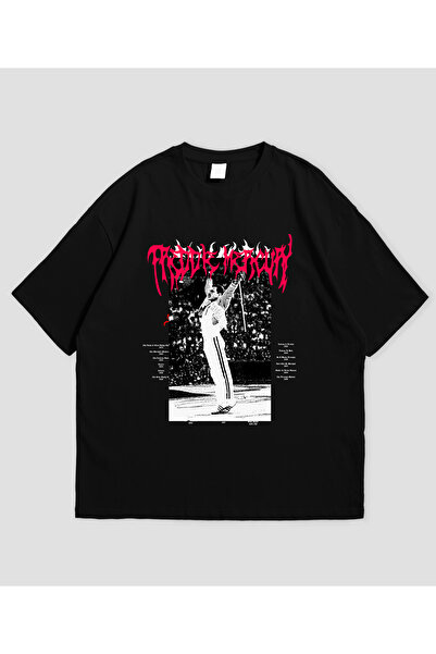 SVART WEAR تي شيرت فريدي ميركوري مطبوع قصة فضفاضة للجنسين