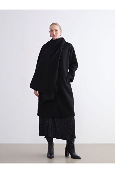 LC Waikiki Lcwaikiki Classic Detachable Shawl Collar Women's Cashmere Coat