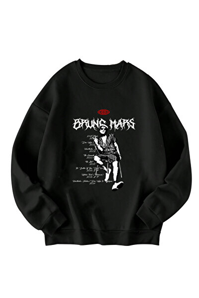 SVART WEAR Bruno Mars Printed Oversized Unisex Sweatshirt