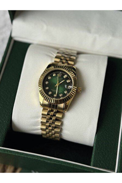 CN ساعة يد نسائية فاخرة بأللون الذهبي