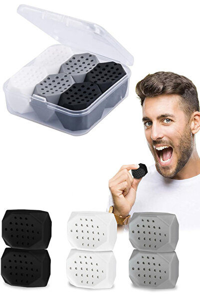 Wnest Shop جهاز تمرين الفك، 3 مستويات (6 قطع) أقراص سيليكون لتمرين خط الفك قا...