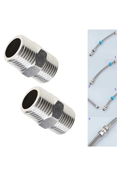 Choice 2 Pcs Shower Hose Extension Pipe Universal Hose Extender Bathroom Acce...