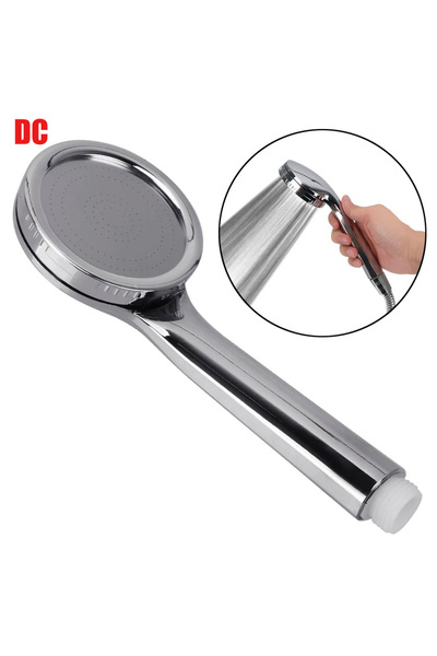 Choice رأس دش حمام كروم رمادي فاتح بتصميم مطري، قطعة واحدة، موفر للمياه، عالي الجودة، يعمل بضغط الماء