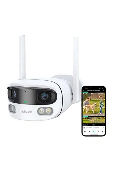 Botslab كاميرا مراقبة خارجية ثنائية العدسة W302 - دقة 4 ميجابكسل QHD، زاوية ر...