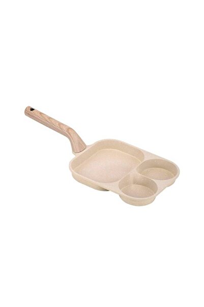 Meven Set Beauty مقلاة إفطار 3 في 1، بيضاء، 27.1×20×5 سم