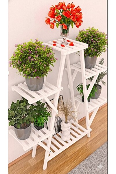 KOVANCI MARANGOZDEDE AHŞAP DEKORATİF ÇİÇEKLİK SAKSILIK SAKSI STANDI