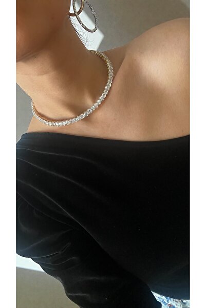 Hoop jewelery Heart Stone Full Round Choker