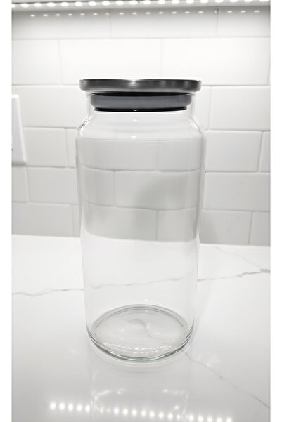 ÖZ HOME Vacuum Glass Storage/Organization Jar with Metal Lid 1400 ml