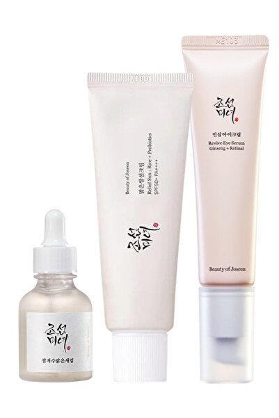 Beauty of Joseon مجموعة تجديد الإشراقة مع ليفة تقشير: سيروم للعين، سيروم إشرا...