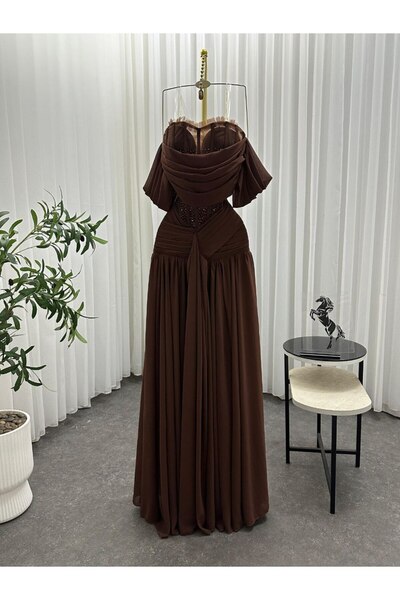 Arena dresses فستان فاخر الخامة جوجيت تطريز خر