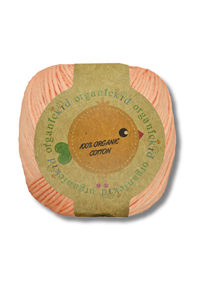 OrganicKid Organik Pamuk Amigurumi Punch 50 gr El Örgü Ipi 370 Papaya (Somon)