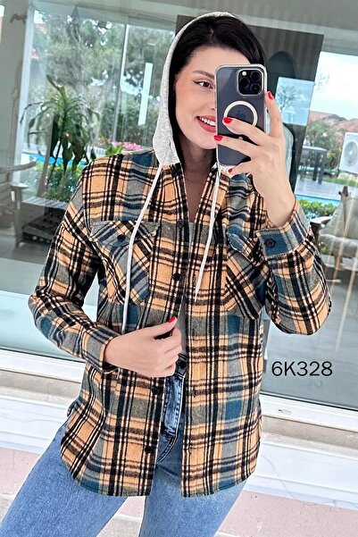 İnce Topuk Hooded Lumberjack Shirt 6K328