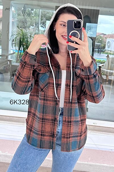İnce Topuk Hooded Lumberjack Shirt 6K328