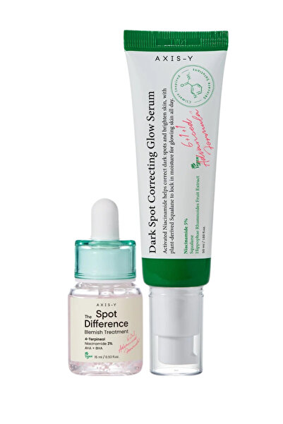 AXIS-Y Blemish Treatment + Dark Spot Correcting Glow Serum Clarifying & Brightening Set