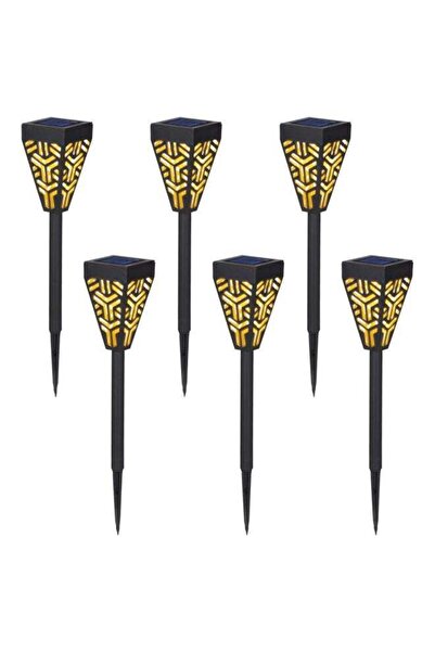 DOMEET 6-Piece Solar Powered Light, Yellow, 21 x 13 x 14 cm