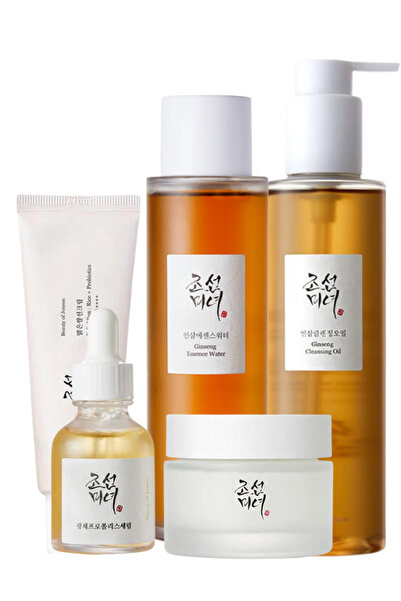 Beauty of Joseon مجموعة ترطيب وإشراقة + مقشر: زيت الجينسنغ، خلاصة، سيروم، كري...