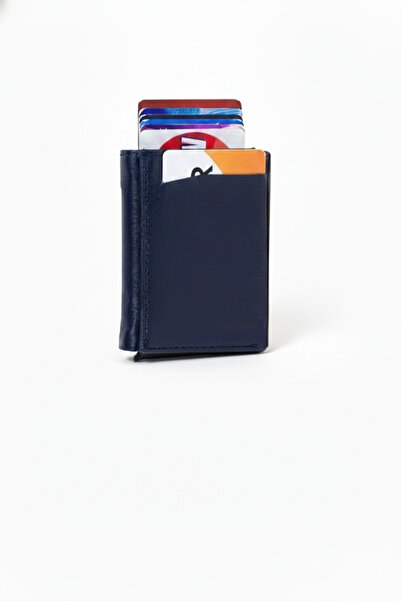 Mamlay Multi-Slot Smart Credit Card Holder Business Card Holder Automatic Unisex Wallet Mechanism Faux Leather Wallet