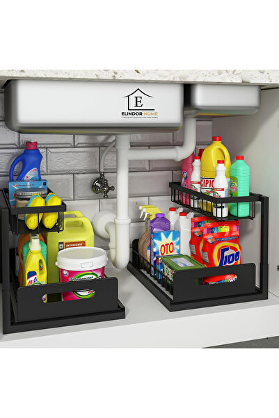 Elindor Organizator multifuncțional cu 2 niveluri, pentru blat / în dulap, 36...
