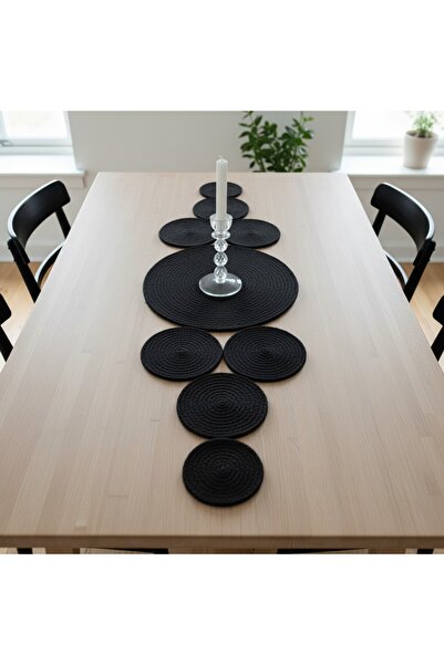 Comfort Craft Dekoratif Şık Hasır Runner 33x100 cm - Yıkanabilir Doğal Dokulu Jüt Runner - Bohem - İskandinav