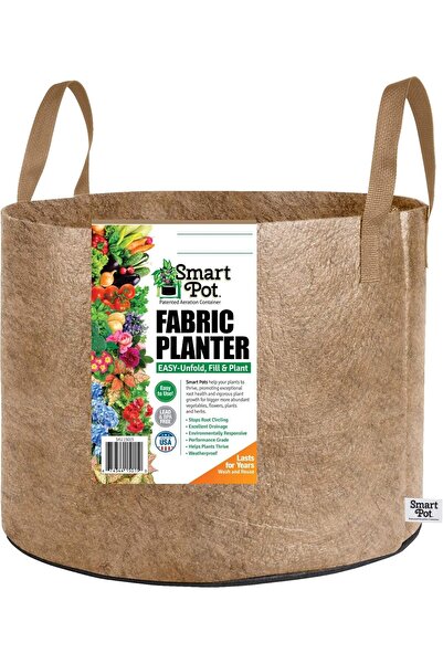 Generic Smart Pot Soft-Sided 20-Gallon Fabric Grow Bag - Dark Beige with Canvas Handles