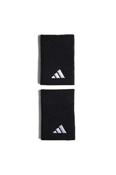 adidas Wristband Large Black/White Soft Absorbent Band for Comfort & Sweat Control