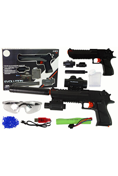 REZZOSS مسدس جل كهربائي أسود أوتوماتيكي لإطلاق كرات الماء، قابل لإعادة الشحن،...