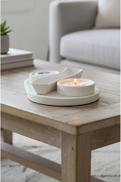 Mum ve Parafin Taş Tozu Dekoratif Tealight Mumluk Seti – 2’li Mumluk, Takı & ...