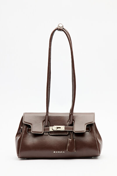 Manuka Brown Bag with Buckle Detail and Cover