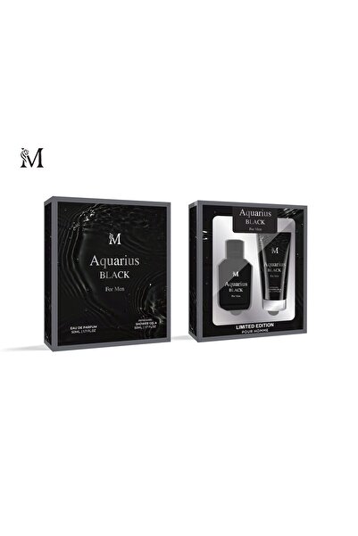 MONTAGE BRENDS AQUARIUS BLACK Perfume and shower gel gift set, for men