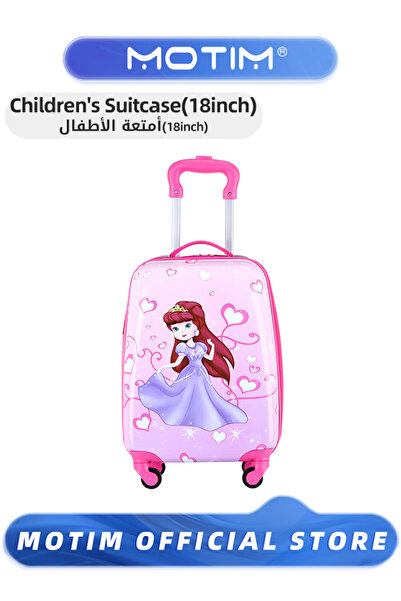 MOTIM حقائب سفر خفيفة الوزن للأطفال برسومات كرتونية، حقائب يد بعجلات دوارة