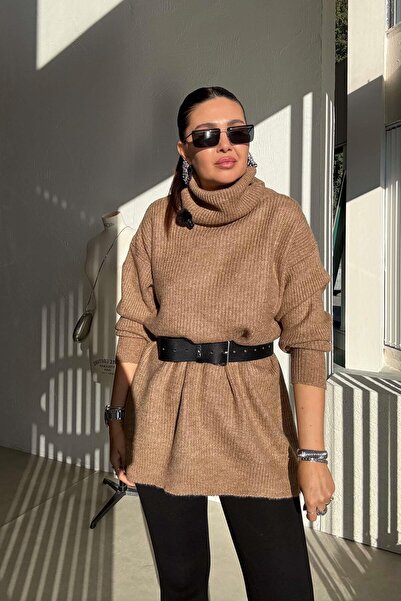 ELVAN TOLON Latte Fisherman Sweater