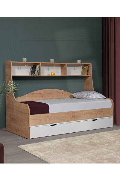 Setay Karyola, Hera Çekmeceli Karyola Beyaz Ceviz