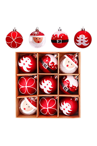 batcell Büyük Boy XL Yılbaşı Ağacı Süsü Çam Ağacı 9 adet