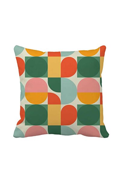 Queen Jera Geometric Patterned Decorative Throw Pillow Cover – Colorful Moder...