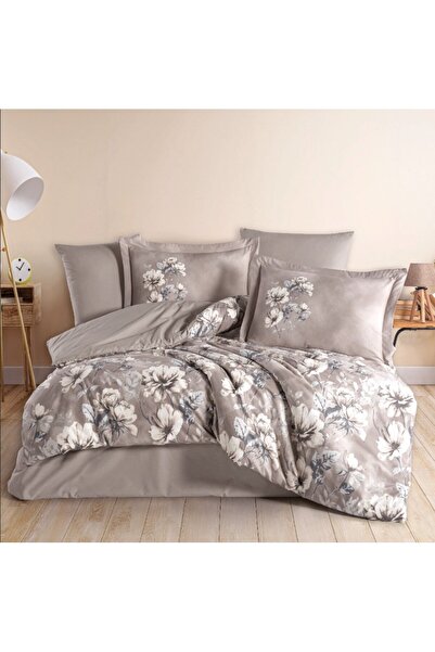 Hobby Double Poplin Duvet Cover Larmina Toprak