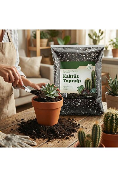 NZB Kaktüs Toprağı (5 LİTRE) Organik Cocopeat Perlit Pomza Karışımlı Kaktüs ve Sukulent Toprağı Toprak
