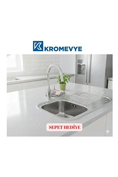 Kromevye EX-152 PASLANMAZ ÇELİK MUTFAK EVYESİ - 48x83