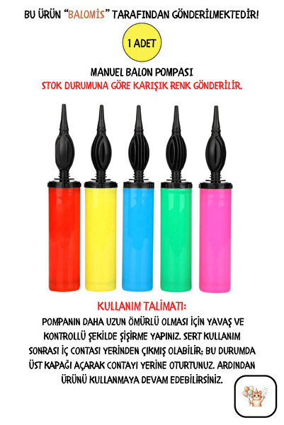 BALOMİS El Tipi Balon Şişirme Pompası