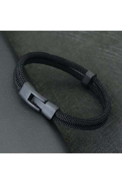 LIGANT Liqnat Black Fabric Bracelet